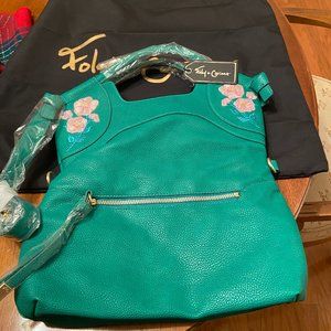 Foley + Corinna Flowerbed Creek FC Lady Tote in Green NWT